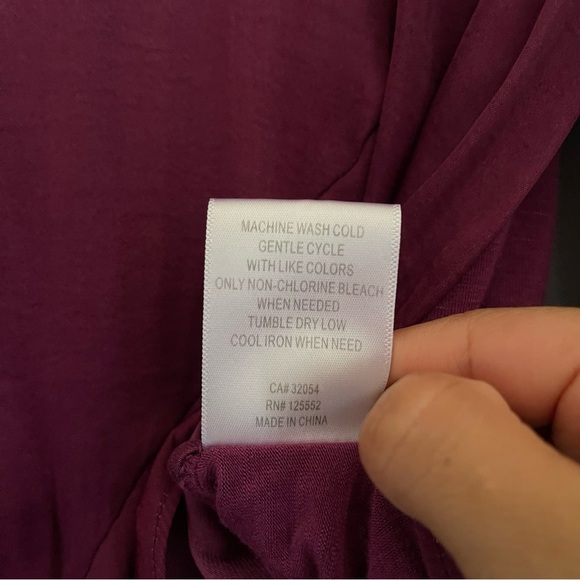 DOLAN Top Blouse 3/4 sleeve Size S tie front - Picture 6 of 7